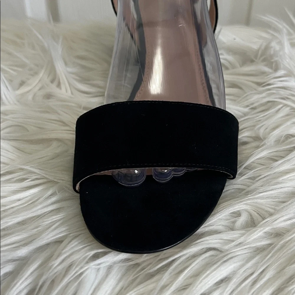Black Suede Strappy Block Heel J. Crew Sandals Size 9